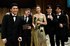Winners of the best original song for ″Golden″ (2025) from ″KPop Demon Hunters″ (2025) attend the Governors Ball after the Oscars on March 15 in Los Angeles on March 15. From left are Kwak Joong-gyu, Mark Sonnenblick, EJAE, Nam Hee-dong and Lee Yu-han. [AP/YONHAP]