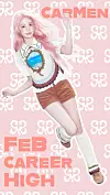 The winning fan art celebrating Carmen's selection as the K-pop star at the peak of her career among artists who returned with new music in February. [PICNIC]