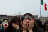 A fan of BTS cries after seeing the band meet with Mexico's President Claudia Sheinbaum at the National Palace in Mexico City on May 6 ahead of its ″Arirang″ world tour concerts in the city. [REUTERS/YONHAP]