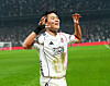 Besiktas forward Oh Hyeon-gyu celebrates during a Turkish Cup match against Caykur Rizespor at Tupras Stadium in Turkey on March 4. [SCREEN CAPTURE]