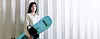 Snowboarder Choi Ga-on poses during an interview with the JoongAng Ilbo in Gangnam District, Southern Seoul, on April 10. [JOONGANG ILBO]