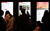 Moviegoers are seen at a cinema in Yongsan District, central Seoul, on March 8. [NEWS1]
