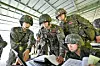 Officers practice directing live-fire drills in a photo shared on May 23, 2025. [YONHAP]