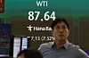 West Texas Intermediate crude futures prices are displayed on a screen in the trading room of Hana Bank’s headquarters in Jung District, central Seoul, on March 10. [YONHAP]