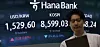 A screen in Hana Bank's trading room in central Seoul shows the Kospi opening at 8,623.82 on June 4, down 177.67 points, or 2.02 percent, from the previous session. The Kosdaq opened at 1,035.08, up 9.05 points, or 0.88 percent, and the won weakened past 1,530 to the dollar at one point during the session. [YONHAP]