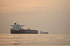 Tankers anchored in the Strait of Hormuz off the coast of Qeshm Island, Iran, April 18. [AP PHOTO/YONHAP]