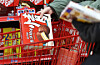 A shopper selects Orion Choco Pie products at a large supermarket in Seoul on Oct. 29, 2025. [YONHAP]