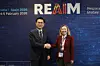Jung Yeon-du, head of the Foreign Affairs Strategy and Intelligence Bureau, shakes hands with María Amparo Valcarce García, Spain’s secretary of state for defense, during a meeting held on the sidelines of the Responsible AI in the Military Domain summit in Spain on Feb. 4. [MINISTRY OF FOREIGN AFFAIRS]
