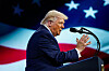U.S. President Donald Trump delivers remarks at the Future Investment Initiative Institute's summit at the Faena Forum in Miami Beach, Florida, on March 27. [REUTERS/YONHAP]