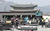 Gwanghwamun Square in central Seoul is prepping up for BTS's performance on March 21. [YONHAP]