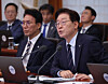 President Lee Jae Myung, right, speaks at a Cabinet meeting held at the Blue House in central Seoul on June 2. [JOINT PRESS CORPS]