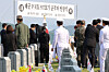 A burial ceremony takes place at the Daejeon National Cemetery for four Navy officers killed in a fatal maritime patrol aircraft crash in the southeastern city of Pohang on June 1, 2025. [YONHAP]