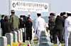 A burial ceremony takes place at the Daejeon National Cemetery for four Navy officers killed in a fatal maritime patrol aircraft crash in the southeastern city of Pohang on June 1, 2025. [YONHAP]