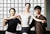 From left, Saori Hara, Yeom Da-yeon and Yeom Ji-hoon pose for the camera at the Ballet West ballet academy in Jongno District, central Seoul. [JOONGANG SUNDAY]