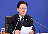 President Lee Jae Myung speaks during a Cabinet meeting at the Blue House in central Seoul on April 6. [JOINT PRESS CORPS]