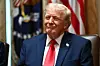 U.S. President Donald Trump reacts during a cabinet meeting in the Cabinet Room of the White House in Washington on May 27. [AFP/YONHAP]