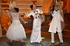 Rei Ami, left, EJAE, center, and Audrey Nuna perform ″Golden″ (2025) from ″KPop Demon Hunters″ (2025) during the Oscars at the Dolby Theatre in Los Angeles on March 15. [AP/YONHAP]