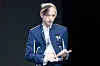 Ampers&One’s Jiho poses for photos during a showcase for the release of the group’s fourth EP, “Definition,” at Nodeul Island Live House in central Seoul on April 8. [DANIELA GONZALEZ PEREZ]