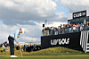South African golfer Charl Schwartzel plays a last shot on the 18th hole during the third and final day of the LIV Golf Invitational Series event at The Centurion Club in St Albans, Britain, on June 11, 2022. [AFP/YONHAP]