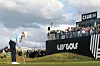 South African golfer Charl Schwartzel plays a last shot on the 18th hole during the third and final day of the LIV Golf Invitational Series event at The Centurion Club in St Albans, Britain, on June 11, 2022. [AFP/YONHAP]