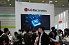 LG Electronics' logo is seen during the World IT Show in Seoul on April 22. [AP/YONHAP]