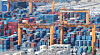 Export-bound containers are seen at the Pyeongtaek port in Gyeonggi on May 8. [NEWS1]
