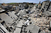 This photo, taken on April 9, shows buildings destroyed by Israeli airstrikes in Zrariyeh, southern Lebanon. [XINHUA/YONHAP]