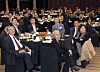 Clockwise from left: Mexican Ambassador Carlos Penafiel, LG Vice President Kim Gyeong-whan, SK SUPEX Council Vice President Do Hoon, Hanwha Aerospace Head of Communications Lee Jin-myung, Polish Ambassador Bartosz Wisniewski, Malaysian Ambassador Mohd Zamruni Khalid, Korea JoongAng Daily Executive Editor Choi Ji-young and Italian Ambassador Emilia Gatto attend the 20th Korea Economic Forum held at the Westin Josun Hotel in Jung District, central Seoul, on March 25. [PARK SANG-MOON] [PARK SANG-MOON]