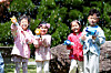 Children blow bubbles outdoors in Gwangju on May 4, a day before Children's Day. [GWANGJU BUK DISTRICT OFFICE]