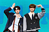 K-pop duo Flare U poses for a photo during its debut showcase held at Blue Square Woori WON Banking Hall in Yongsan District, central Seoul, on May 13. [FNC ENTERTAINMENT]