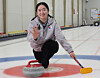 Former curler Kim Yeong-mi poses during an interview with the JoongAng Ilbo at Uiseong Curling Center in Uiseon County, North Gyeongsang, on March 27. [SONG BONG-GEUN]