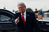 U.S. President Donald Trump gives a thumbs up as he arrives at Miami International Airport in Florida on April 11. [REUTERS/YONHAP]
