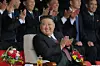 North Korean leader watches a friendly game between the Naegohyang Women's FC against the North Korean U-17 national team at an event marking the 80th anniversary of the founding of the Workers' Party's Central Cadres Training School on June 1, as reported by North's Rodong Sinmun the following day. [NEWS1]