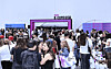 Exposition visitors crowd outdoor spaces of the ″2026 K-Expo USA: All About K-Style″ event in Los Angeles between May 23 and 24. [KOREA CREATIVE CONTENT AGENCY]
