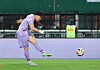 Football player Oh Hyeon-gyu takes a shot against Austria during the teams' friendly football match at Ernst-Happel-Stadion in Vienna, Austria, on March 31. [YONHAP]