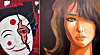 Singer Kim Wan-sun's artworks ″Icon on Demand 6,″ left, and ″Icon on Demand 7″ (2025) [KWSUNFLOWER]