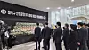 Visitors pay respects at a joint memorial altar for those killed in a fire that broke out at an auto parts factory in Daedeok District, Daejeon, on March 20 at Daejeon City Hall on March 22. [LEE GYU-RIM]