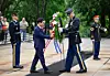 Defense Minister Ahn Gyu-back pays his respects at Arlington National Cemetery in the United States on May 11. [MINISTRY OF DEFENSE]