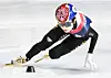 Kim Gil-li skates to a first-place finish during the final of the women's 1500-meter race at the ISU World Short Track Speed Skating Championships in Montreal on March 15. [AP/YONHAP]