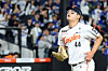 Hanwha Eagles pitcher Kim Seo-hyeon walks from the pitching mound during a match against the Samsung Lions at Daejeon Hanwha Life Ballpark on April 14. [NEWS1]