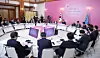 President Lee Jae Myung speaks during a debate session with the Economic, Social and Labor Council, a tripartite presidential advisory body, held at the Blue House in central Seoul on March 16. [YONHAP]