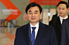 National Defense Minister Ahn Gyu-back departs for Canada from Incheon International Airport on Feb. 24. [YONHAP]