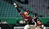 Kiwoom Heroes' new Japanese pitcher Yuto Kanakubo pitches against the SSG Landers on April 1. [YONHAP]