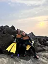 Kylie Genter with fellow haenyeo [KYLIE GENTER]
