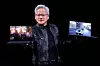 Nvidia CEO Jensen Huang introduces laptop models using RTX Spark GPUs during a keynote speech on the sidelines of the Computex trade show in Taipei, Taiwan, on June 1. [REUTERS/YONHAP]