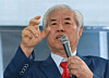 Far-right pastor Jeon Kwang-hoon of Sarang Jeil Church speaks at a press conference at the church in northern Seoul on May 11. [YONHAP]