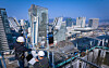 SK Telecom employees inspect telecommunications equipment near Gwanghwamun in central Seoul in a photo shared on March 15. [NEWS1]