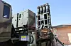 Operators of the Cheongung-II medium-range surface-to-air missile system carry out team mission procedures at Air Force Unit 8146 in Sacheon, South Gyeongsang, on May 13. [JOINT PRESS CORPS]