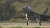 A KF-21 aircraft conducts a test flight at the Air Force’s 3rd Training Wing on April 15 in Sacheon, South Gyeongsang. [YONHAP]