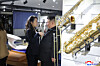 North Korean leader Kim Jong-un and his daughter, Ju-ae, visit an instrument store being prepared to open in the fourth-stage area of the Hwasong district in Pyongyang in this photo carried by the Korean Central News Agency on April 3, 2026. [YONHAP]